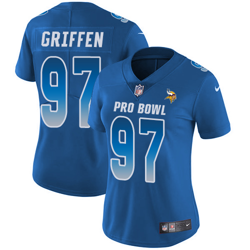 Nike Vikings #97 Everson Griffen Royal Women's Stitched NFL Limited NFC 2018 Pro Bowl Jersey - Click Image to Close